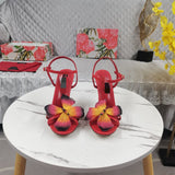 shoes Color Matching Butterfly Jewelry Catwalk High Heel Shoes 2024 New Luxury Fashion Trendy Sexy Summer High Heel Sandals