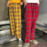 Fashionkova 90s Kids Pants in Plaid Check