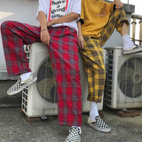 Fashionkova 90s Kids Pants in Plaid Check