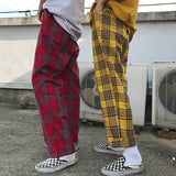 Fashionkova 90s Kids Pants in Plaid Check