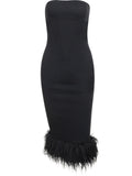 Fashionkova Priyanka Strapless Midi Dress