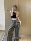 Fashionkova  Sweet Black Women Plaid Pants Coquette Japanese Style Cute Wide Leg Trousers Harajuku Kawaii Palazzo Pants Vintage Y2k