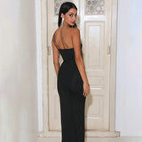 Fashionkova Rosy Reveal Backless Skinny Dress