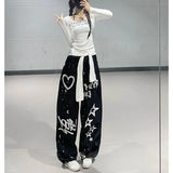 Fashionkova Casual quick drying drawstring work pants for women in summer  thin dopamine outfit  parachute  wide leg  floor length pants