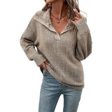 FashionKova Knitted Ribbed Women Sweater  Long-Sleeved Pullovers Solid Streetwear Sweatshirt Female Jumpers Chic Knitwear