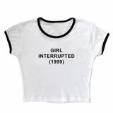 FashionKova-Vintage Harajuku Aesthetic Grunge Punk Y2K Print Baby Tee Emo Girl Casual Fashion Crop Tops Sexy Slim Fit Chic O-Neck Streetwear