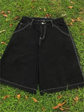 Fashionkova Y2k Vintage Baggy Jeans Shorts Woman Streetwear Jorts Korean Harajuku Gothic Oversized Denim Pants Embroidery Summer