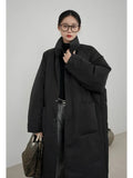 Fashionkova Christmas Gift outfit Long Parkas Winter Women Clothing Windproof Outerwear Warm Thick Cotton-padded Jacket Single-breasted Cold Coat Warm Jacket