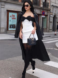 Fashionkova  Bow Splice Mini Dress For Women Slim High Waist Sexy Off Shoulders Dresses Femme Party Retro Wedding Elegant Dress Woman