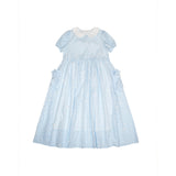 FashionKavo Original Design Petal Collar Flower A -line Skirt Loose and Sweet Blue Dress Casual Skirt Summer Dresses for Women 2023