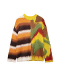 Fashionkova Mohair Plaid Contrast Women Sweater O Neck Full Sleeve Lady Cardigan 2024 Fashion Autumn Loose Single-breasted Female Knitwear