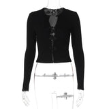 Fashionkova Lygens Rib Knit Long Sleeve Solid Lsim Button Women'S Top Tshirt High Waist Y2K Wholesale Winter Casual Solid Fashion Clothing