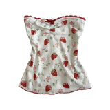 FashionKova-2000s Harajuku Aesthetic Women's Casual Camisole Top Sexy Slim Chic Silk Floral Crop Tops Kawaii Sweet Cute Girly Style Clothing