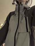 Fashionkova Christmas Gift Outfit  Streetwear Techwear Jacket Women Windbreaker Vintage Anorak Harajuku Oversize Zipper Hooded Korean Reviews Many Clothes