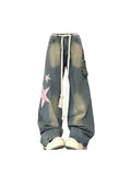 Fashionkova Women Baggy Star Jeans Vintage Harajuku Oversize High Waist Denim Trouser Emo 2000s Y2k 90s Aesthetic Wide Pants Trashy Clothes