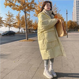 Fashionkova Christmas Gift outfit 2024 New Korean Women's Jacket Winter Parkas Loose Hooded Cotton Padded Female Long Down Jacket Thicken Oversize Puffer Coats