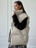 Fashionkova Christmas Gift outfit   Autumn Winter Cotton Vest Jacket Women Thicken Warm Loose Casual Vest Parkas Jacket Sleeveless Cotton Clothing Parkas