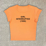 FashionKova-Vintage Harajuku Aesthetic Grunge Punk Y2K Print Baby Tee Emo Girl Casual Fashion Crop Tops Sexy Slim Fit Chic O-Neck Streetwear
