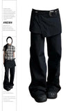 Fashionkova Women Black Gothic Baggy Pants Vintage Y2k Streetwear Oversize Pants Harajuku 90s Aesthetic Wide Leg Emo Trousers 2000s Clothes