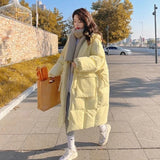 Fashionkova Christmas Gift outfit 2024 New Korean Women's Jacket Winter Parkas Loose Hooded Cotton Padded Female Long Down Jacket Thicken Oversize Puffer Coats