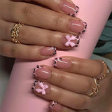 Fashionkova 24Pcs Long Coffin False Nails with Star Rhinestones Black Y2K Nail Art French Gradient Full Cover Press on Nail Tips for Girls