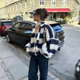 FashionKova-Y2K Harajuku Aesthetic Women's Autumn Winter Striped Knitted Sweater Casual Loose Chic Fashion Cardigan Pullover 2024 Streetwear