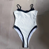Fashionkova Sexy Women One Piece Swimsuit Female Swimwear 2024 Brazilian Monokini Swimming Suit Beachwear High Waist Patchwork Bathing Suit