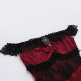 Fashionkova Christmas outfit New Socialite Style Queen Sexy Slim Fit One Shoulder Velvet Irregular Slit Dress For Women  XS24241AHO