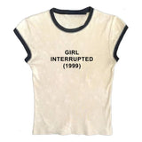 FashionKova-Vintage Harajuku Aesthetic Grunge Punk Y2K Print Baby Tee Emo Girl Casual Fashion Crop Tops Sexy Slim Fit Chic O-Neck Streetwear