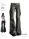 Fashionkova Women Baggy Cargo Jeans Vintage Y2k 90s Aesthetic Oversize Denim Trousers 2000s Harajuku High Waist Cowboy Pants Trashy Clothes