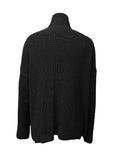 Fashionkova  Y2K Women Spring Autumn Hollow Out Sweaters Knitwear Mesh Patchwork Long Sleeve High Neck Ribbed Knitted Pullovers