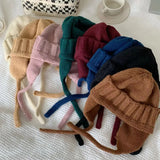 Fashionkova Christmas Gift Outfit  Knitted Beanies Hats for Women Winter Warm Knit Balaclava Skullies Hat Outdoor Female Windproof Ski Ear Protection Caps Bonnet