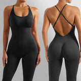 Fashionkova Bodycon Jumpsuit Women Full Seasons Casual Fitness Sporty Playsuit Sleeveless Slim Activewear All In One Jumpsuit Clothing Lady