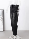 Fashionkova Y2k Street Jeans Women Vintage Blue High Waist Female Straight Leg Pants 2024 Spring Korean Fashion Loose Lady Denim Trousers