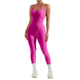 Fashionkova Bodycon Jumpsuit Women Full Seasons Casual Fitness Sporty Playsuit Sleeveless Slim Activewear All In One Jumpsuit Clothing Lady