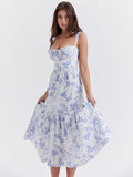 Fashionkova Bluebell Elegance Floral Dress