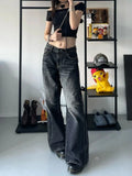 Fashionkova  Grunge Y2k Black Jeans Women Baggy Vintage High Street Oversized Denim Trousers Gothic Gyaru 2000s Acubi Fashion Jeans