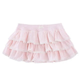 FashionKova-Fairy Aesthetic Kawaii Fashion Short Skirt Emo Girl Harajuku Women Bottoms Sweet Bow Decoration Y2K White Casual cute Sexy skirt