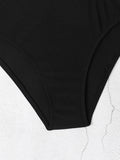 Fashionkova Christmas Gift 2024 Metal Chain Shoulder Swimsuit Women One Piece Hollow Out Swimwear Female Bodysuit Bathing Swimming Suit Bathers Beachwear