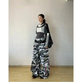 Fashionkova 2024 Women Camouflage Cargo Pants Y2k Retro Fashion Streetwear High Waist Baggy Trousers Harajuku Casual Wide Leg Pants Clothes