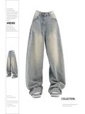 Fashionkova Women Vintage Baggy Blue Jeans High Waist Denim Trousers 2000s Y2k Harajuku Fashion 90s Aesthetic Wide Pants Trashy Clothes 2023