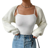 FashionKova Open Stitch Short Sweater Coat Autumn Winter Knitted Long Sleeve Tops Sexy Cardigan Crop Pullover Streetwear Outwear