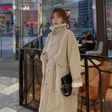 Fashionkova Christmas Gift outfit Winter Women Clothing Stand-up Collar Parkas Korean Fashion Oversized Thick Windproof Warm Long Jacket Coat Women OutwearTops