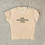 FashionKova-Vintage Harajuku Aesthetic Grunge Punk Y2K Print Baby Tee Emo Girl Casual Fashion Crop Tops Sexy Slim Fit Chic O-Neck Streetwear