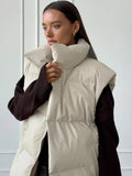 Fashionkova Christmas Gift outfit   Autumn Winter Cotton Vest Jacket Women Thicken Warm Loose Casual Vest Parkas Jacket Sleeveless Cotton Clothing Parkas