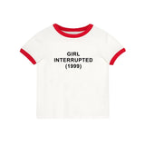 FashionKova-Vintage Harajuku Aesthetic Grunge Punk Y2K Print Baby Tee Emo Girl Casual Fashion Crop Tops Sexy Slim Fit Chic O-Neck Streetwear