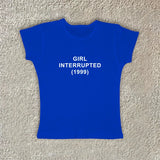 FashionKova-Vintage Harajuku Aesthetic Grunge Punk Y2K Print Baby Tee Emo Girl Casual Fashion Crop Tops Sexy Slim Fit Chic O-Neck Streetwear