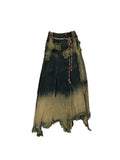 Fashionkova Women Denim Long Skirt Harajuku Y2k 2000s Vintage Skirts 90s Aesthetic Streetwear Fashion Korean Style A-Line Jean Skirt Clothes