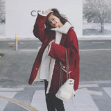 Fashionkova Christmas Gift outfit Winter Women Clothing Stand-up Collar Parkas Korean Fashion Oversized Thick Windproof Warm Long Jacket Coat Women OutwearTops