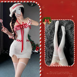 Fashionkova Christmas outfit Women Velour Sexy Christmas Skirt Cosplay Christmas Costume Women's Short Dress Sexy Party Mini Dress Sexy Bodysuits Lingerie